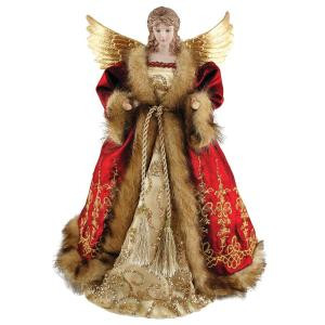 16 in. Red Imperial Angel Tree Topper-3070 303068493