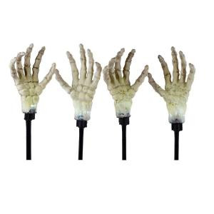 17 in. Illuminated Skeleton Hand Ground Breakers with LED Illumination (4-Pack)-6303-17674 301502038