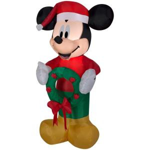 23.62 in. W 17.32 in. D x 42.13 in. H Airblown-Mickey with Wreath-15077 301693984