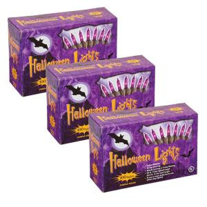 24 ft. 100 Purple Lights Halloween Light Strings Indoor/Outdoor (3-Pack)-2230450EC 302480279