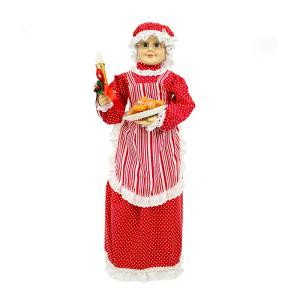 28 inch Christmas Animated Musical Mrs. Santa Figurine with Body Motion and LED lights-243-FAN6062LM-K 303222893