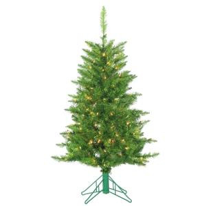 4 ft. Pre-Lit Green Tuscany Tinsel Artificial Christmas Tree-6036--40LG 302452294
