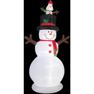 5 ft. W x 10 ft. H Snowman w/Pop-up Baby Snowman-39933X 302848207
