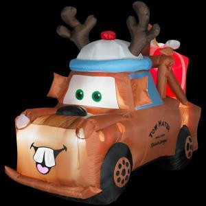 5 ft. Airblown Inflatable Lighted Mater with Reindeer Hat and Present-85212 203266137