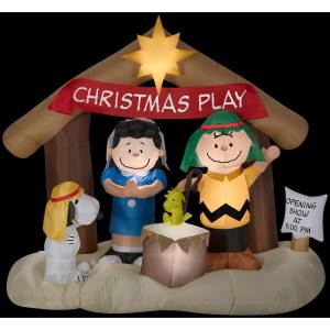 6 ft. W x 5.8 ft. H Peanuts Nativity Scene-88124X 302848212
