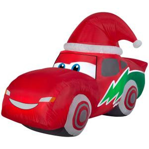 6 ft. Inflatable Airblown-McQueen with Santa Hat-110003 301693834