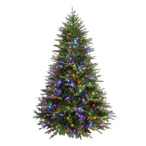 7.5 ft. Evergreen Quick-Set Artificial Christmas Tree with 550 Color Choice LED Lights-W-2248-75T 205983400