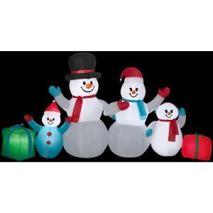 9 ft. W x 4 ft. H Winter Snowman Collection Scene-11176X 302848210