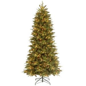 9 ft. Feel-Real Pomona Pine Slim Artificial Christmas Tree with 600 Clear Lights-PEPN7-329E-90X 205147075
