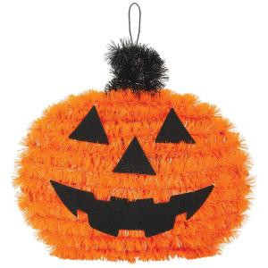 Amscan 4.5 in. x 5.25 in. x 2.5 in. Pumpkin Tinsel Decoration (5-Pack)-241457 300598941