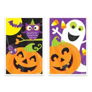 Amscan 6 in. x 4 in. Halloween Plastic Treat Bag Assortment (80-Count, 5- Pack)-370087 300598962