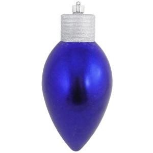 Christmas by Krebs 12 in. Azure Blue Shatterproof C9 Lightbulb (Set of 6)-CBK40478 206432335