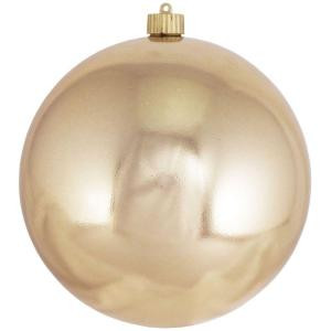 Christmas by Krebs 8 in. Gilded Gold Shatterproof Ball Ornament (Pack of 6)-CBK14008 203472847