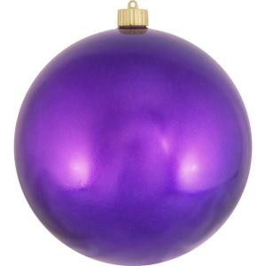Christmas by Krebs 8 in. Vivacious Purple Shatterproof Ball Ornament (Pack of 6)-CBK26011 204509853