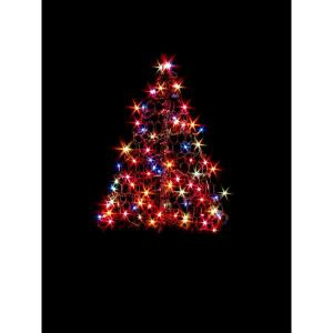 Crab Pot Trees 2 ft. Indoor/Outdoor Pre-Lit Incandescent Artificial Christmas Tree with Green Frame and 100 Multi-Color Lights-G2M 205421125