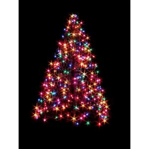Crab Pot Trees 4 ft. Indoor/Outdoor Pre-Lit LED Artificial Christmas Tree with Green Frame and 240 Multi-Color Lights-G4M-LED 205472013