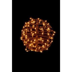 Folds Back Flat 15 in. Pre-Lit Incandescent Sphere with 100 Clear Lights-BSP15C 206595243