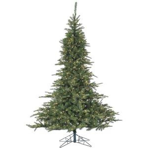 Fraser Hill Farm 7.5 ft. Pre-lit LED Noble Fir Pine Artificial Christmas Tree with 700 Multi-Color String Lights-FFNF075-6GR 300979759