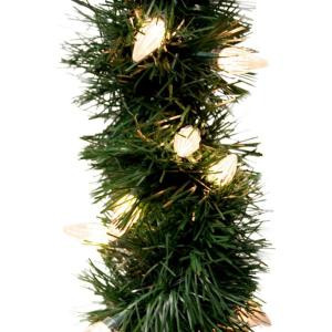 GE 18 ft. Holiday Classics Artificial Garland with 50 C6 Clear Lights-85206HD 203267270