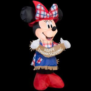 Gemmy 24.41 in. W x 18.90 in. D x 42.13 in. H Inflatable Minnie as Scarecrow-70444 207107594