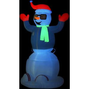 Gemmy 6 ft. Animated Inflatable Neon Snowman-87565X 204475636