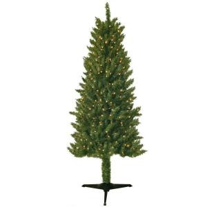 General Foam 6 ft. Pre-Lit Slender Spruce Artificial Christmas Tree with Clear Lights-HD-LP60C3 203321211