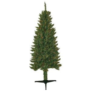General Foam 6 ft. Pre-Lit Slender Spruce Artificial Christmas Tree with Multi-Color Lights-HD-LP60M3 203321217