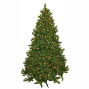 General Foam 7.5 ft. Pre-Lit Carolina Fir Artificial Christmas Tree with Multi-Colored Lights-HD-21675M7 203321309