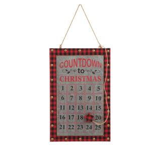 Glitzhome 18 in. H Wooden/Gavalized Count Down Wall Decor-1121004397 303126453