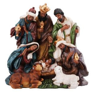 Home Accents Holiday 11.375 in. Ethnic Nativity Decor-JX1123-2B 301574507