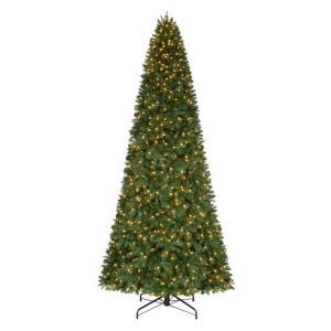 Home Accents Holiday 12 ft. Pre-Lit LED Morgan Pine Quick-Set Artificial Christmas Tree with Warm White Lights-TGC0P5402L01 206771043