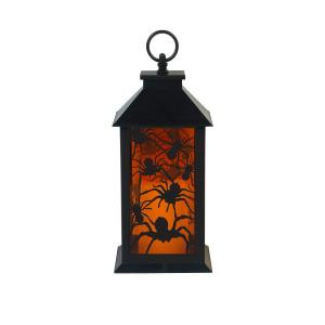 Home Accents Holiday 12 in. LED Plastic Lantern Spiders-RLD0037B 301234768