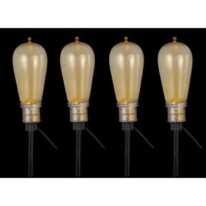 Home Accents Holiday 15-6/8 in. Bulb Pathway Markers with LED Illumination (Set of 4)-6303-17058HD 301148798