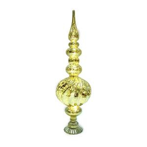 Home Accents Holiday 16 in. LED Lighted Tree-Top in Gold-C-17289 A 301575635