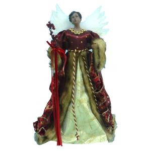 Home Accents Holiday 18 in. Burgundy A/F Fabric Angel-A-150030B AF 206954373