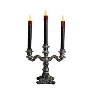 Home Accents Holiday 19 in. Candelabra with 3 LED-illuminated Tapered Candles-3301-18137HD 205828735