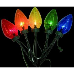 Home Accents Holiday 20 in. Giant C7 Multi-Color Pathway Lights (Set of 5)-C7-5L-STA1-M 202528088