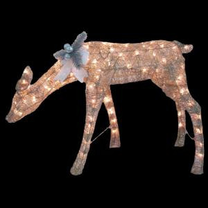 Home Accents Holiday 24 in. Pre-Lit Gold Doe-TY351-1411 205151291