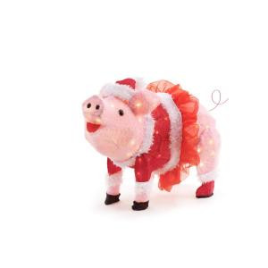 Home Accents Holiday 32IN 120L LED FUZZY PINK PIG WITH TUTU-TY471-1714 301685574