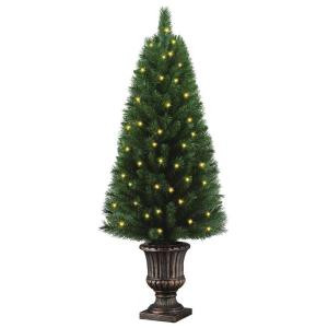 Home Accents Holiday 4 ft. Potted Artificial Christmas Tree with 50 Clear Lights-TYT-14048-1 205092429