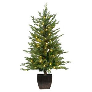 Home Accents Holiday 4 ft. Pre-Lit Warm White LED Potted Artificial Christmas Tree (Set of 2)-TY017-1717 301573283