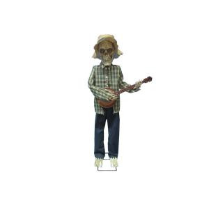 Home Accents Holiday 49 in. Halloween Animated Banjo Skeleton-HA40267A 301226866
