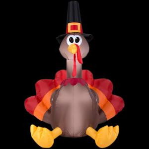 Home Accents Holiday 5 ft. Inflatable Turkey-73774 301148543