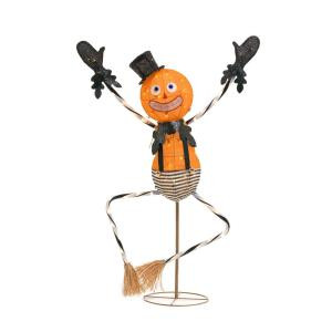 Home Accents Holiday 55 in. Tinsel Whimsy Pumpkin Scarecrow-TY091-1724-1 301226722
