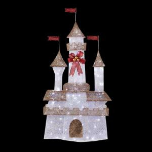 Home Accents Holiday 6 ft. Pre-Lit Twinkling Castle-TY373-1411 205092257