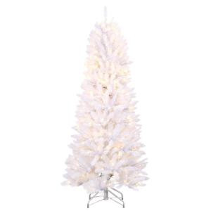 Home Accents Holiday 6 ft. Pre-Lit White Fraser with Warm White and Multi-Color-Changing LED Lights-RL60168W-RPHO1 301575269