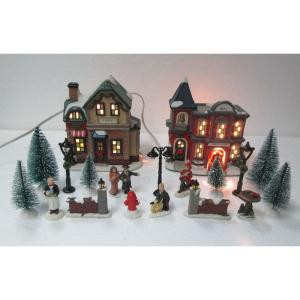 Home Accents Holiday 6.18 in. Village Set-Fire Station (20-Pieces)-THD-HH-090 301577478