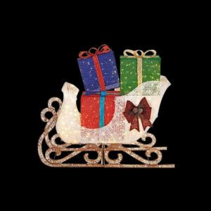 Home Accents Holiday 72 in. LED Lighted Jumbo Sleigh with Presents-TY480-1611-0 206963200