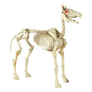 Home Accents Holiday 74 in. Halloween Standing Skeleton Horse-6342-86676 206802721