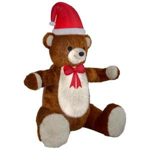 Home Accents Holiday 7.5 ft. Animated Inflatable Plush Hugging Teddy Bear-83388 301685391